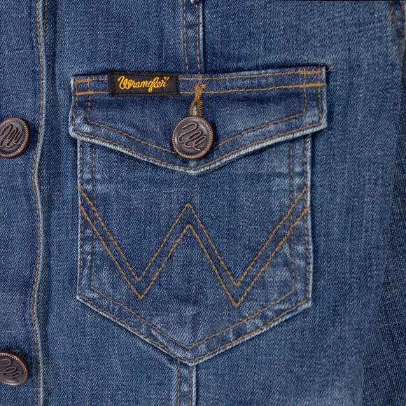 Texas A&M Wrangler Ladies Classic Denim Jacket - Picture 6 of 8